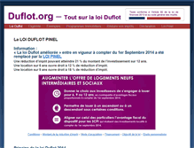 Tablet Screenshot of duflot.org